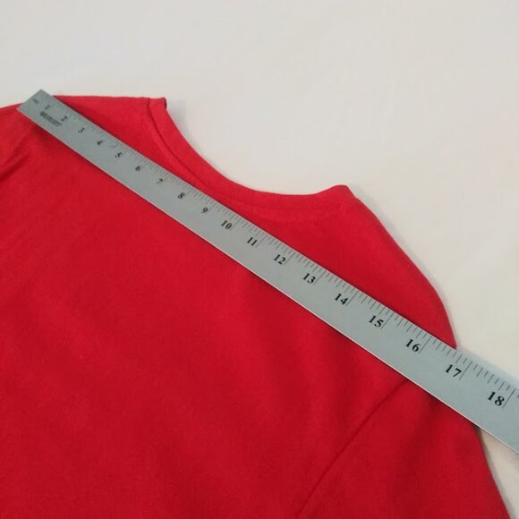 Vibe N' women's size L red and black Como La Flor embroidered top - Picture 8 of 12